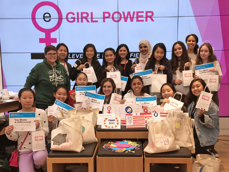 eGirl Power Youth Leadership Summit - swag bags and certificates