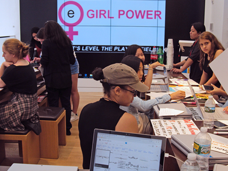 group projects at eGirl Power's Womens Movement Workshop